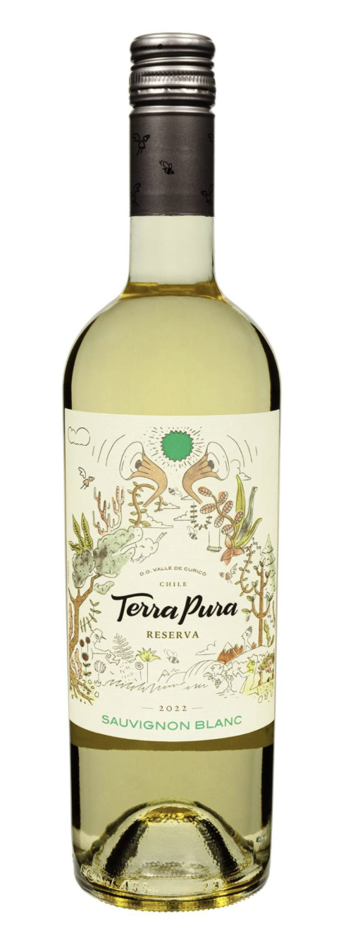 Вино Terra Pura Sauvignon Blanc Reserva 2022 сухе біле 13% 0.75 л